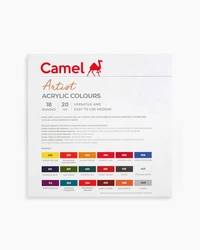 Camel  Artist  Acrylic  Colours  Assorted  pack  of  18  shades  in  20  ml
