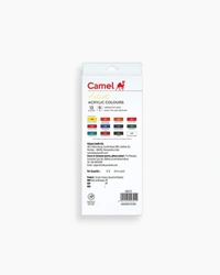 Camel  Artist  Acrylic  Colours  Assorted  pack  of  12  shades  in  9  ml 