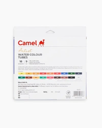 Camel  Artist  Water  Colours  Assorted  pack  of  tubes,  18  shades  in  9  ml 