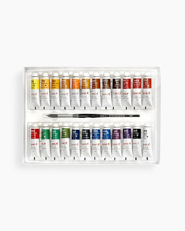 Camel  Artist  Water  Colours  Assorted  pack  of  tubes,  24  shades  in  9  ml 