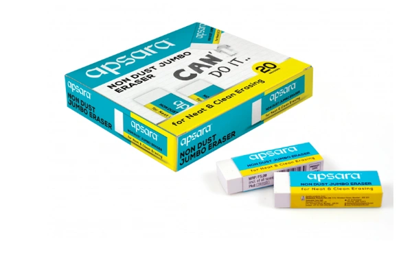 Apsara Jumbo Eraser Pack of 20pc