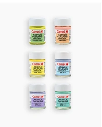 Camel  Acrylic  Colours  Assorted  pack  of  6  shades  in  10  ml 