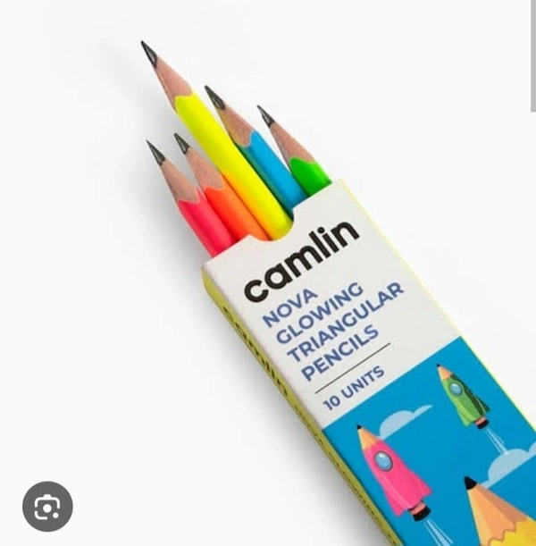 camlin Nova Glowing Triangular Pencils,Pack of 10