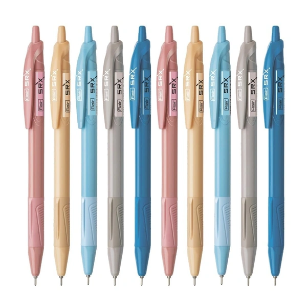  FLAIR Srx Blue Retractable 10pc Ball Pen 