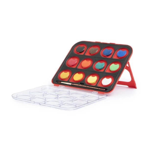  Camel ColorPad Watercolor Cake with Paint Brush | 12 Shade Set