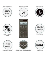  Casio FX-991MS 2nd Gen Non-Programmable Scientific Calculator, 401 Functions and 2-line Display