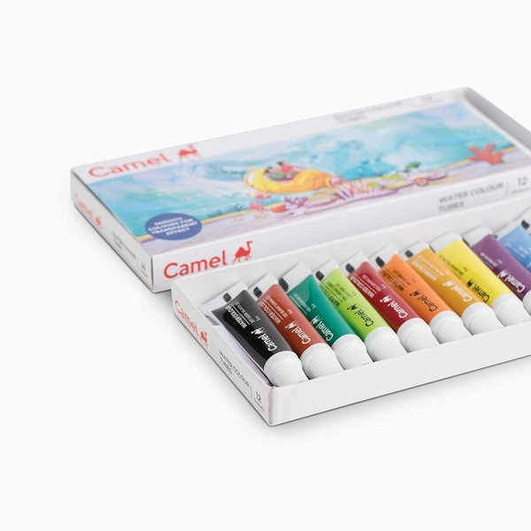  Camel Student Water Color Tube-5Ml Each,12 Shades,Multi