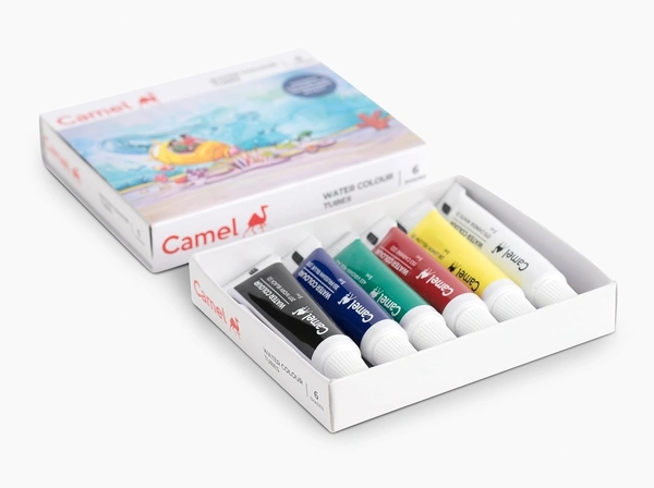  Camel Student Water Color Tube - 5Ml Each, 6 Shades, Multicolor