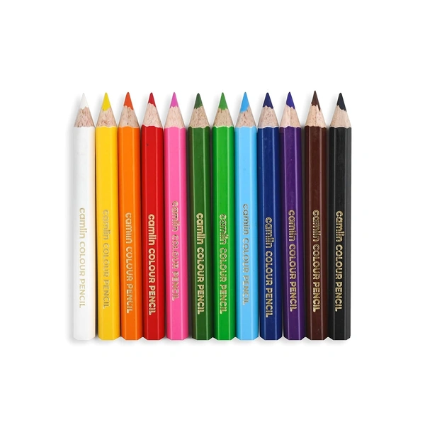  Camlin 12 Shade Half Size Colour Pencil Set (Assorted)