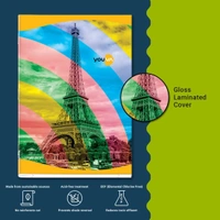 Navneet Youva  A4 Size - 21 Cm X 29.7 Cm | 172 Pages |  Soft Bound Long Book | Rainbow Design Notebook For Students | Single Line | 172 Pages | Pack Of 6