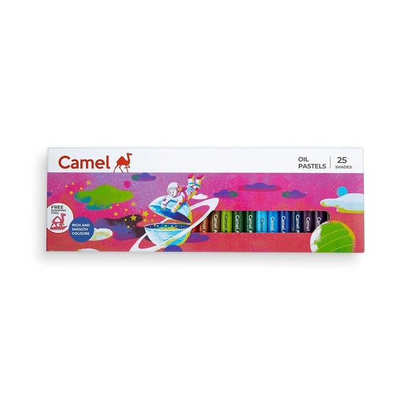 Camel Oil Pastel + Free 1 Drawing Pencil - 25 Shades