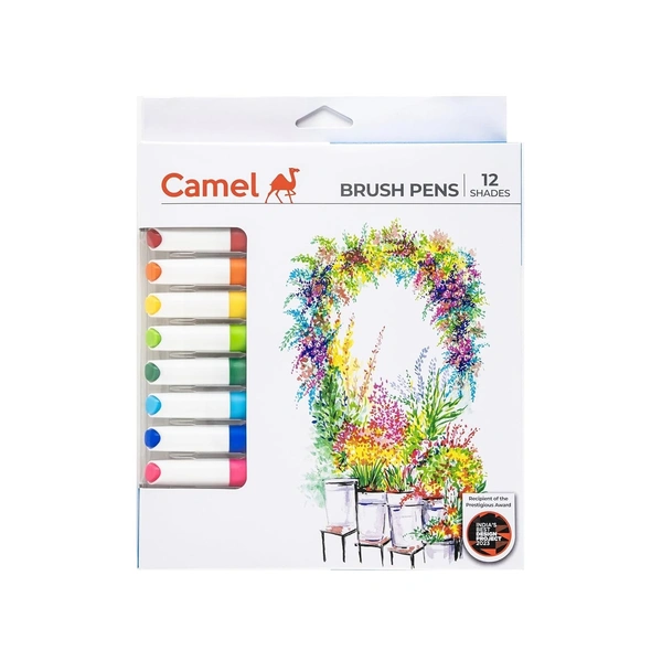  Camel Brush Pen 12 Shades, Bold - Assorted