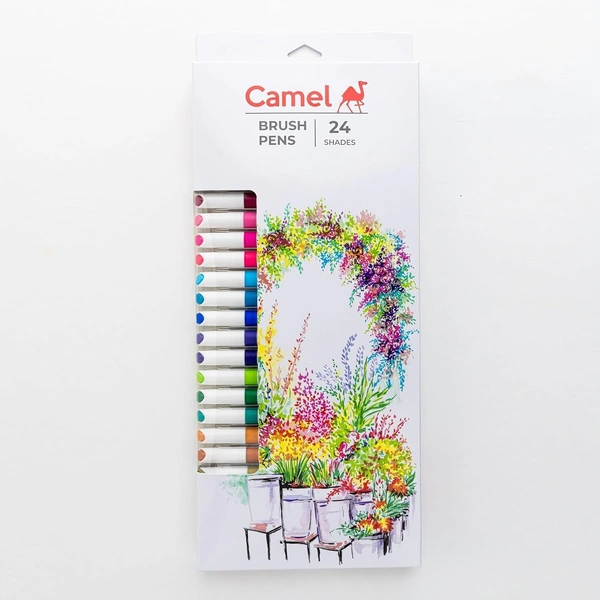  Camlin Brush Pens|24 Shades|Multicolor