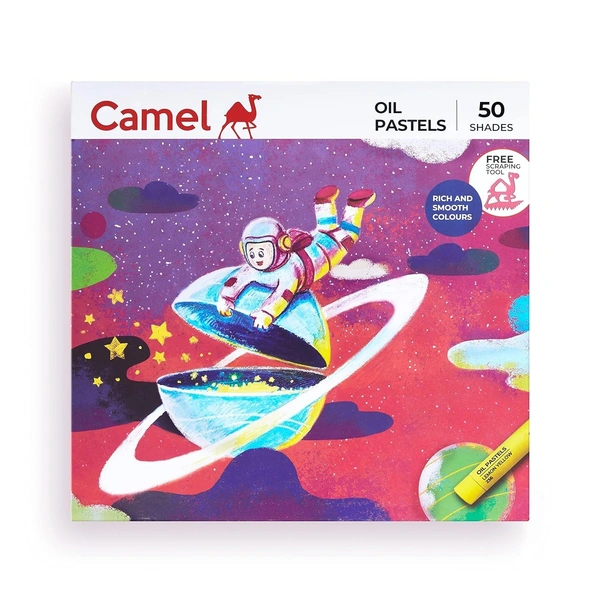 Camel Assorted Oil Pastel 50 Shades (Paper box)