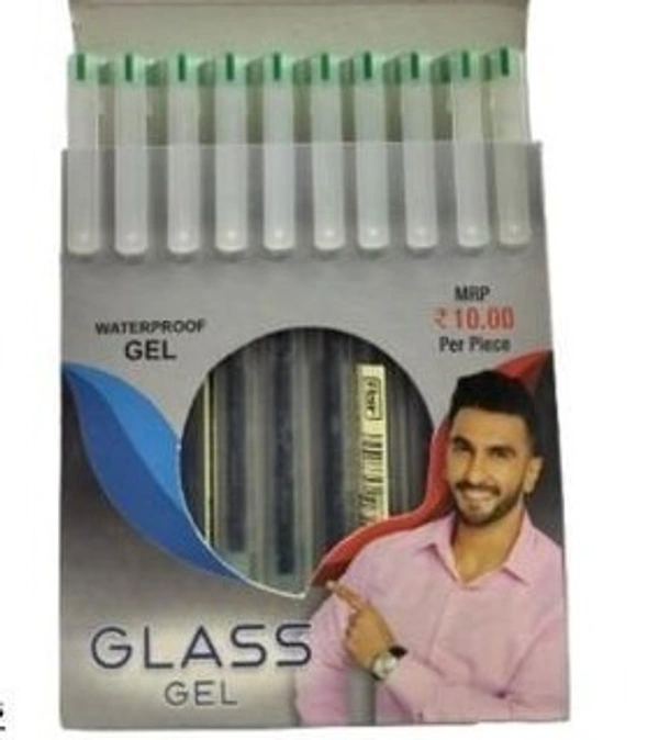 FLAIR Glass Gel Pen 10pc - Green