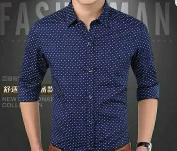 Men's Shirt  - 42, Navy Blue
