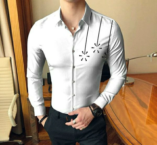 Printed Slim Fit Casual Shirt - 40