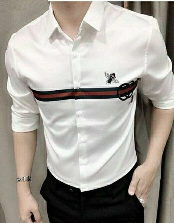 Printed Slim Fit Casual Shirt - 40