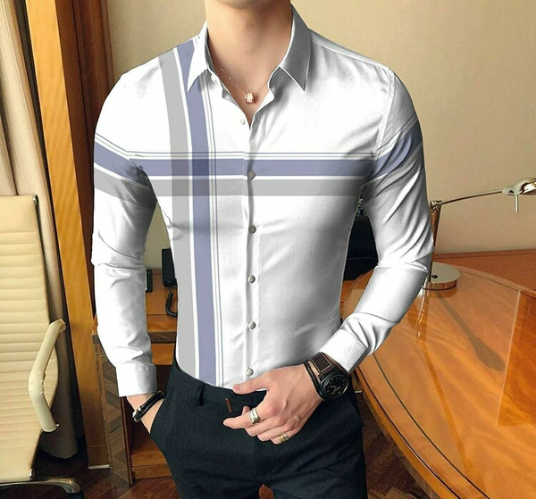 Printed Slim Fit Casual Shirt - 42