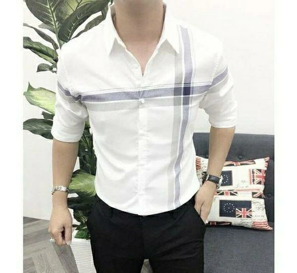 Printed Slim Fit Casual Shirt - 44