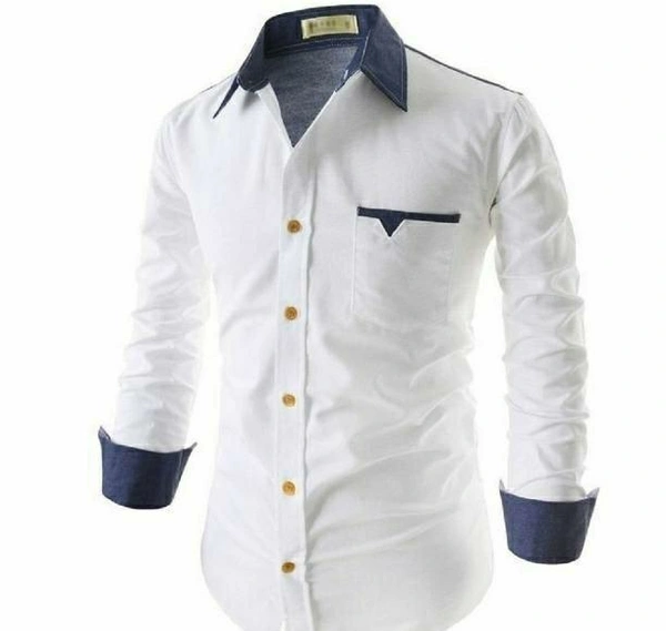 Solid Shirt (White) - S