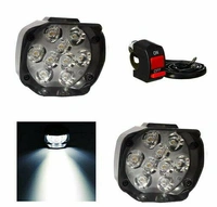 Bike Headlight (Set Of 2 With Switch) - 6 LED, Black