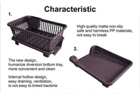 3in1 Dish Drainer Rack - Brown