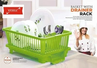 3in1 Dish Drainer Rack - Green