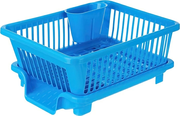 3in1 Dish Drainer Rack - Blue