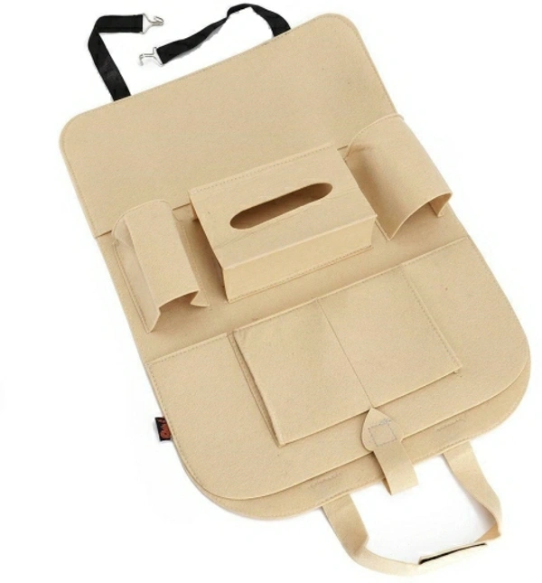 Car Seat Back Organizer-1Pc  - Cream