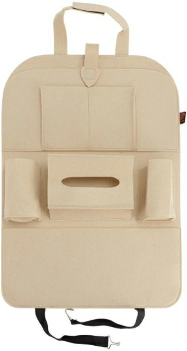 Car Seat Back Organizer-1Pc  - Cream