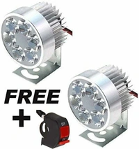 Bike Headlight (Set Of 2 With Switch) - 9 LED, White