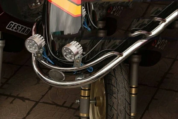 Bike Headlight (Set Of 2 With Switch) - 6 LED, White