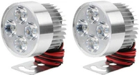 Bike Headlight (Set Of 2 With Switch) - 6 LED, White