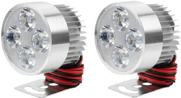 Bike Headlight (Set Of 2 With Switch) - 6 LED, White