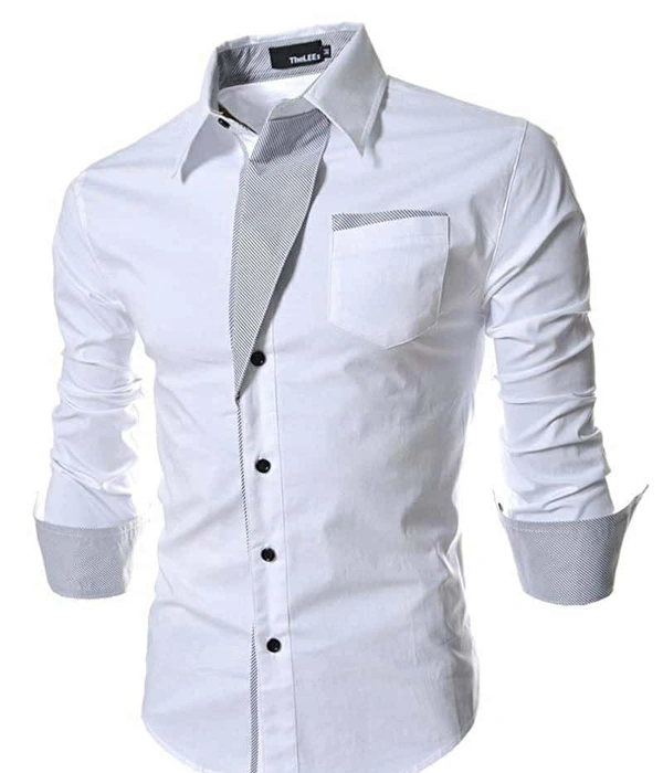 Solid Shirt (White-02) - S