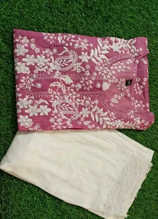 Kurta With Bottomwear  - Lavender Rose, M