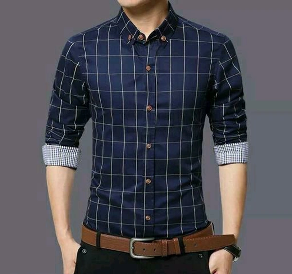Men's Shirt  - Navy Blue, S