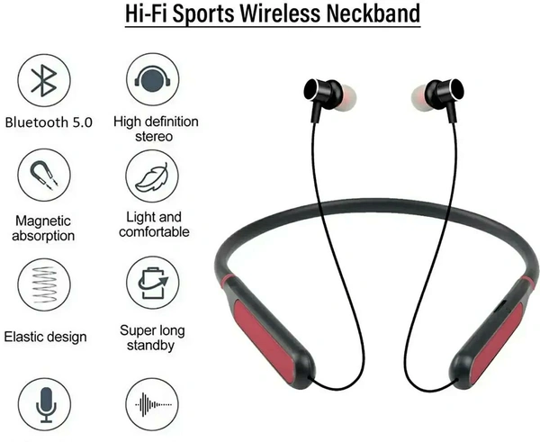 Bluetooth Headset (Red)