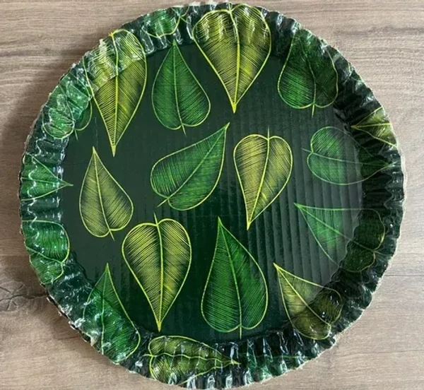 MULTI GREEN BUFFET PLATE (12 plates)  - 12 INCH, Forest Green