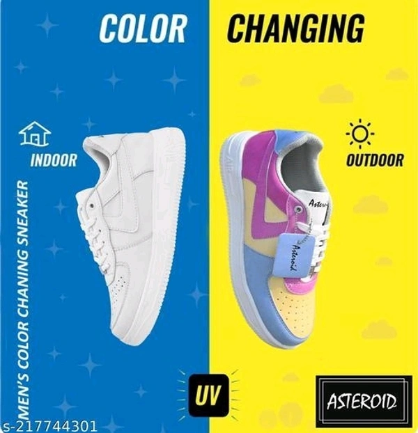 Unique Colour Changing Shoes|Attractive Design| Trending For Both Persons| Colourful In Sunlight 217744301 - White, IND 6