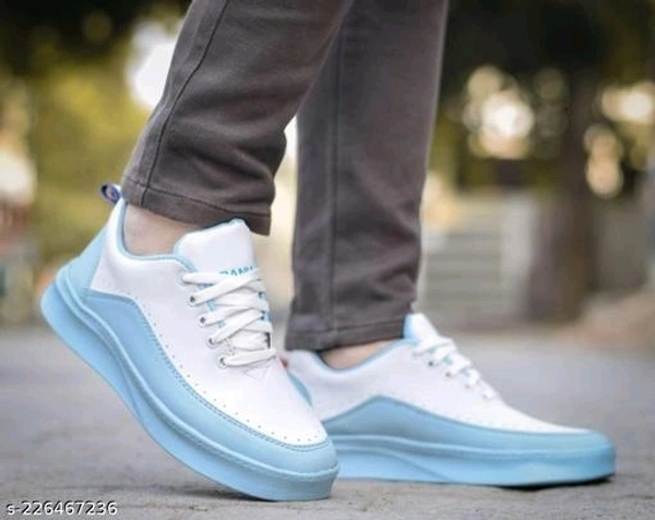 White Skyblue Shoes|Trend Shoes | Attractive Shoes For Both 226467236 - White, IND7