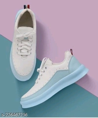 White Skyblue Shoes|Trend Shoes | Attractive Shoes For Both 226467236 - White, IND7