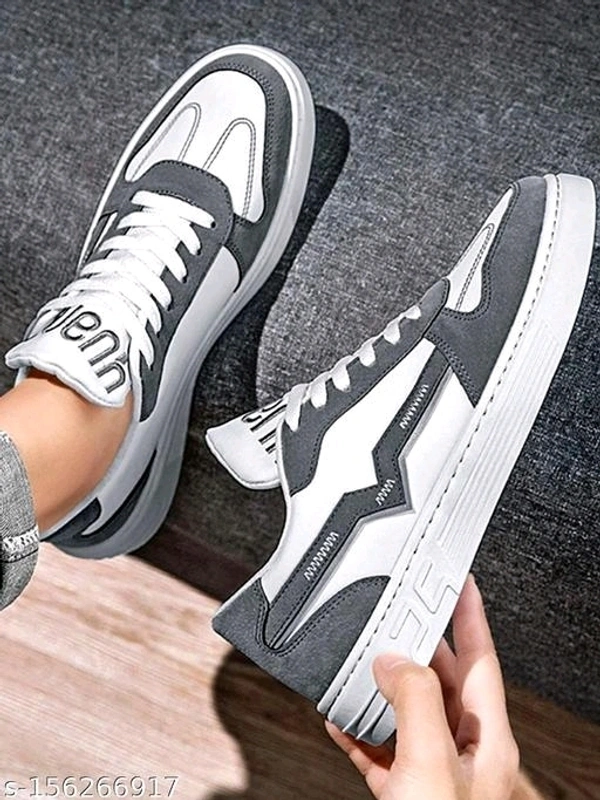 Trending Shoes For Men Grey And White | Combination | Unisex Design 156266917 - Gray, IND10