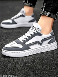 Trending Shoes For Men Grey And White | Combination | Unisex Design 156266917 - Gray, IND10