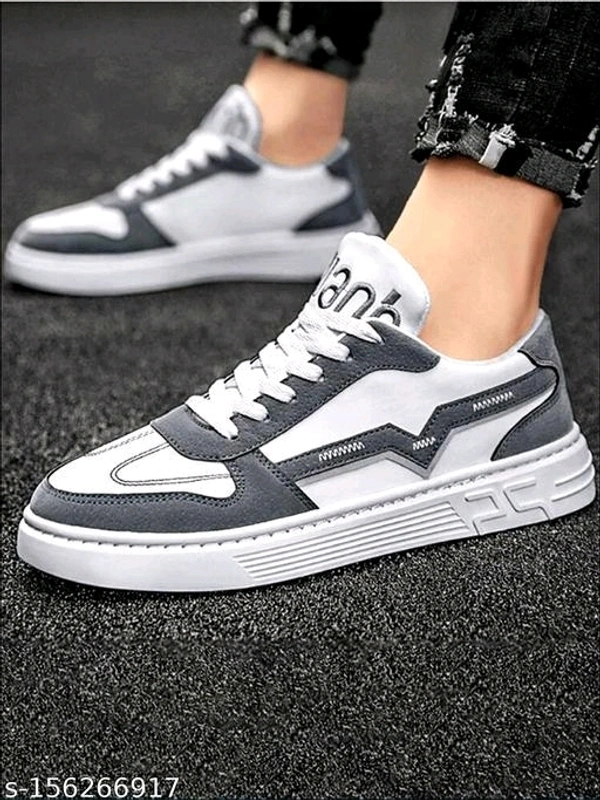 Trending Shoes For Men Grey And White | Combination | Unisex Design 156266917 - Gray, IND10
