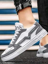 Trending Shoes For Men Grey And White | Combination | Unisex Design 156266917 - Gray, IND10