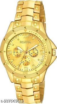 Premium Watchea For Botth Men And Women - Golden, Free Size