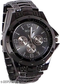 Premium Watchea For Botth Men And Women - Black grey, Free Size