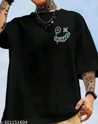 Smile Over Sized T Shirt - Black, L
